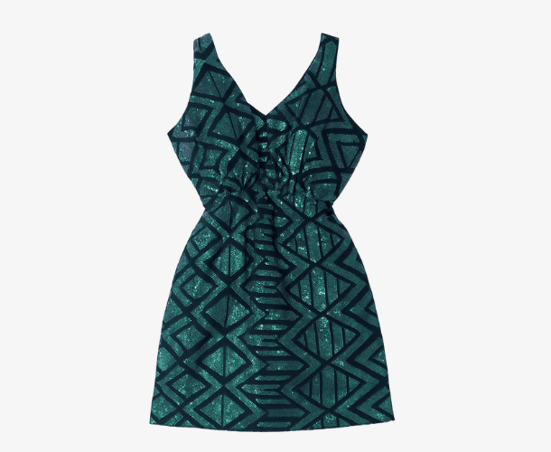 Sequin slit Long Top